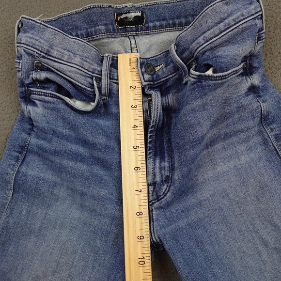 Mother Jeans Womens 26 Blue Skinny Denim Mid Rise Made in USA Light Wash Zip Fly - Picture 8 of 10